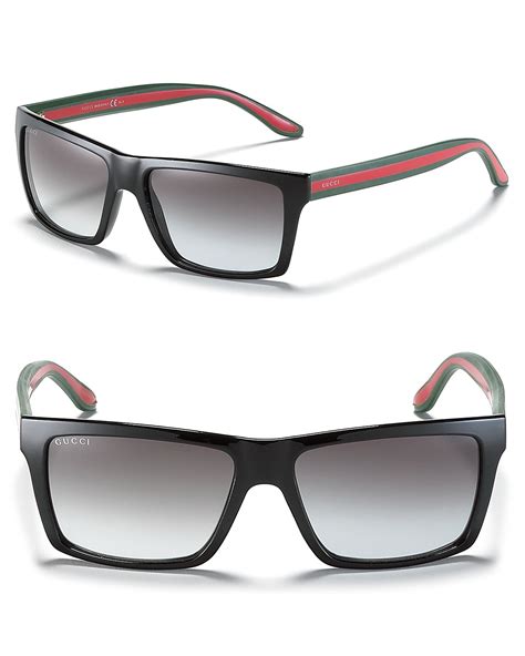 gucci black square sunglasses|gucci black rectangular sunglasses.